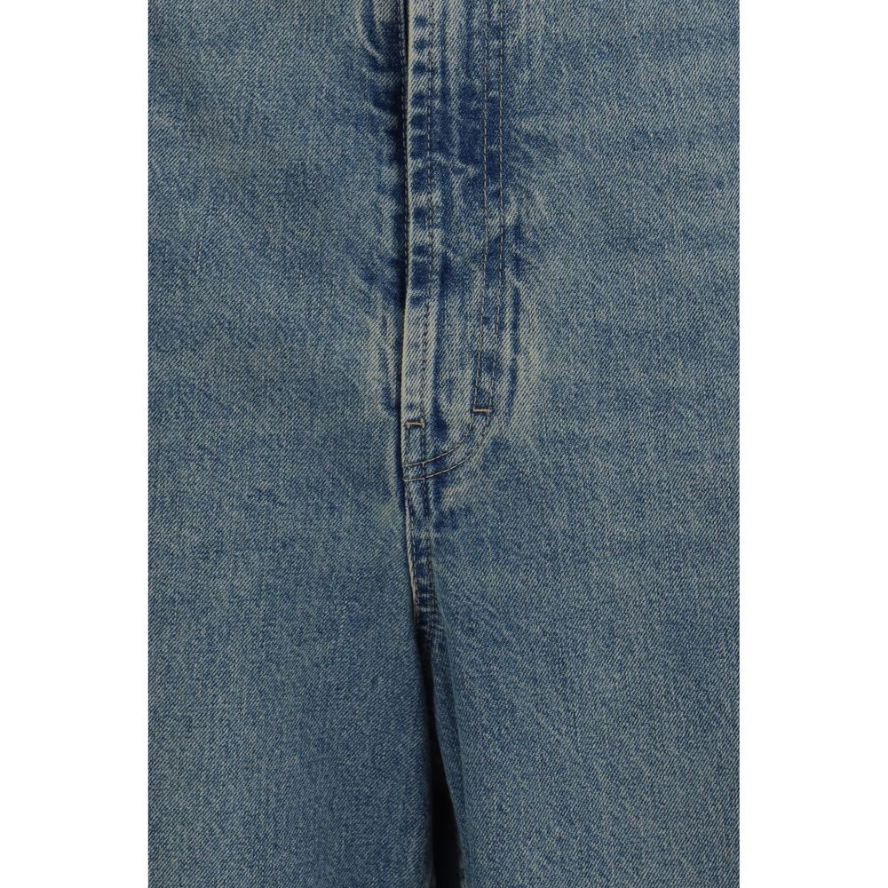 Maison Margiela Blue Cotton High-Waisted Jean - immagine 3