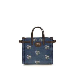 Valentino Garavani Blue Cotton Handbag