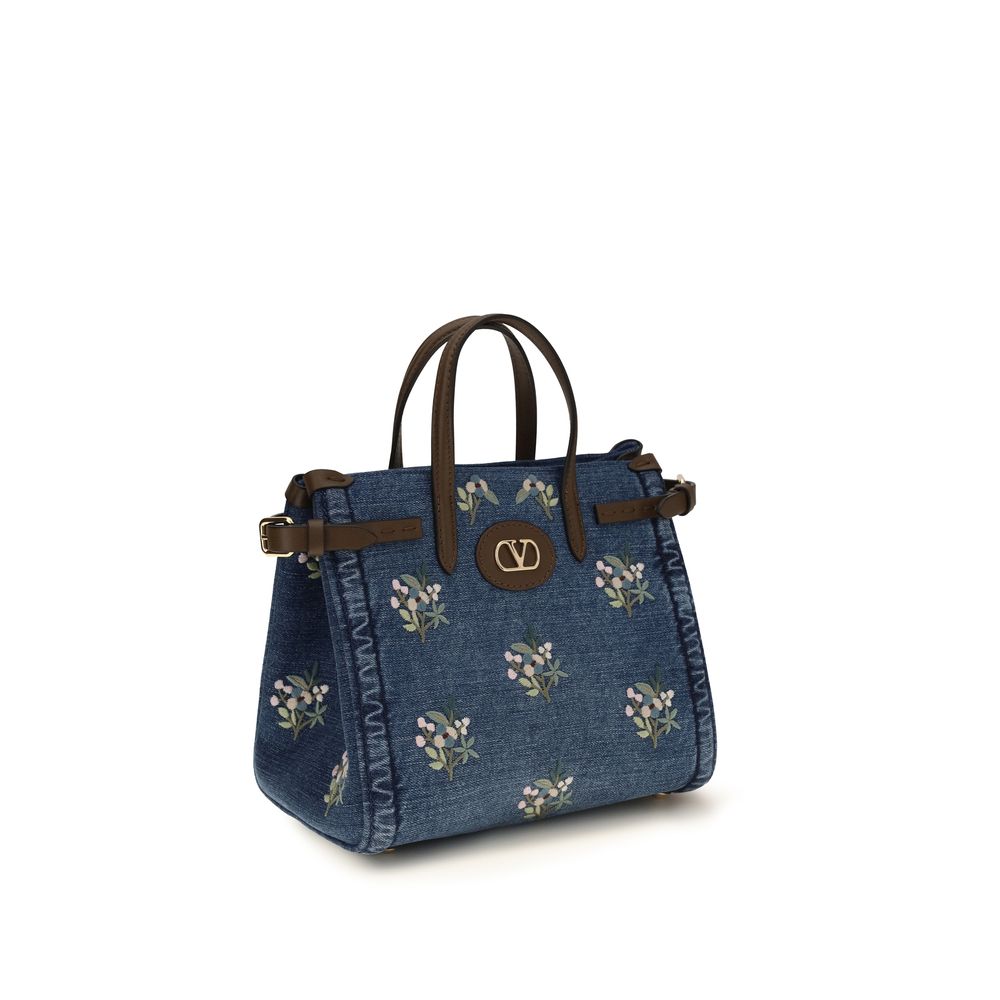 Valentino Garavani Blue Cotton Handbag - immagine 2