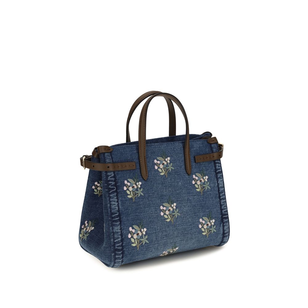 Valentino Garavani Blue Cotton Handbag - immagine 3
