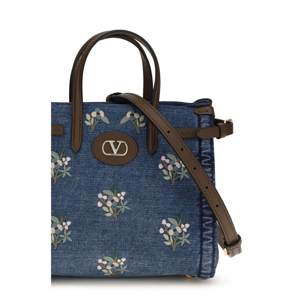 Valentino Garavani Blue Cotton Handbag - immagine 4