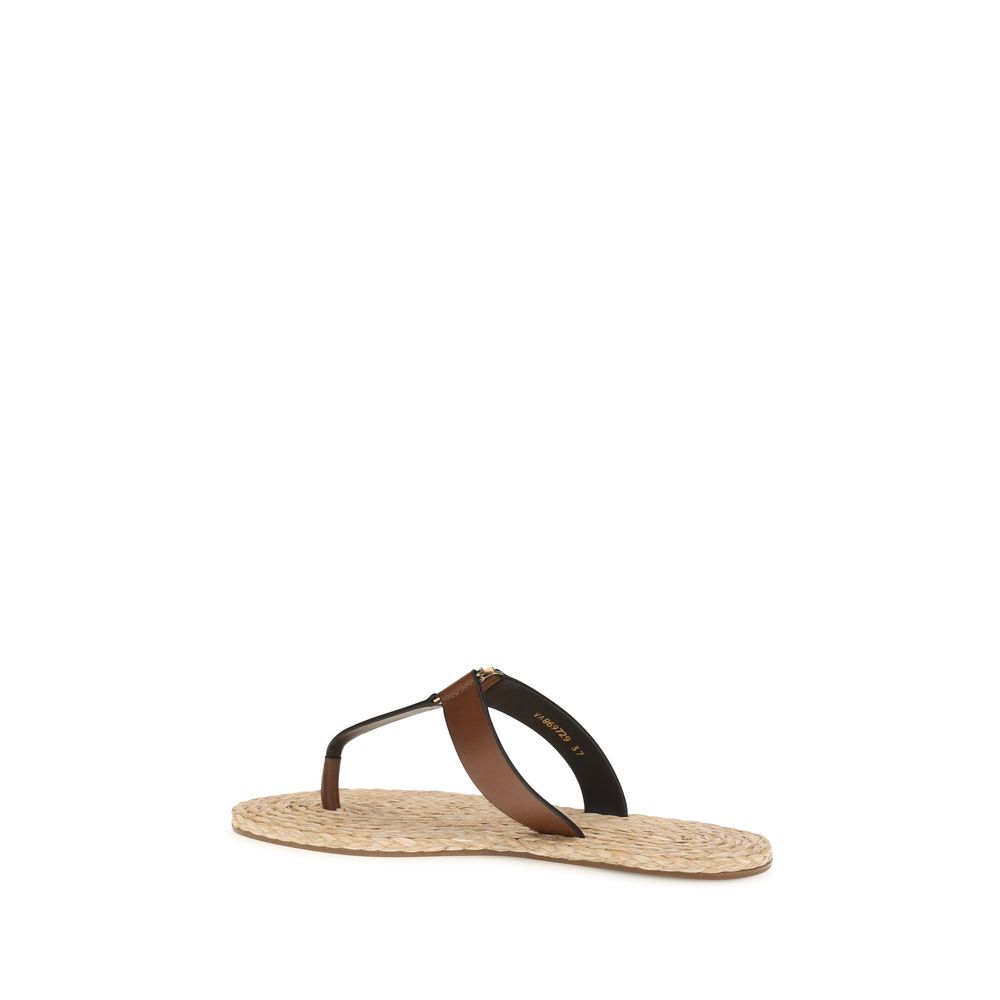 Saint Laurent Brown Calf Leather Bos Taurus Flat Sandals - immagine 3