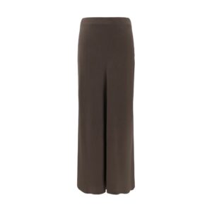 Brunello Cucinelli Brown Acetate Midi Skirt