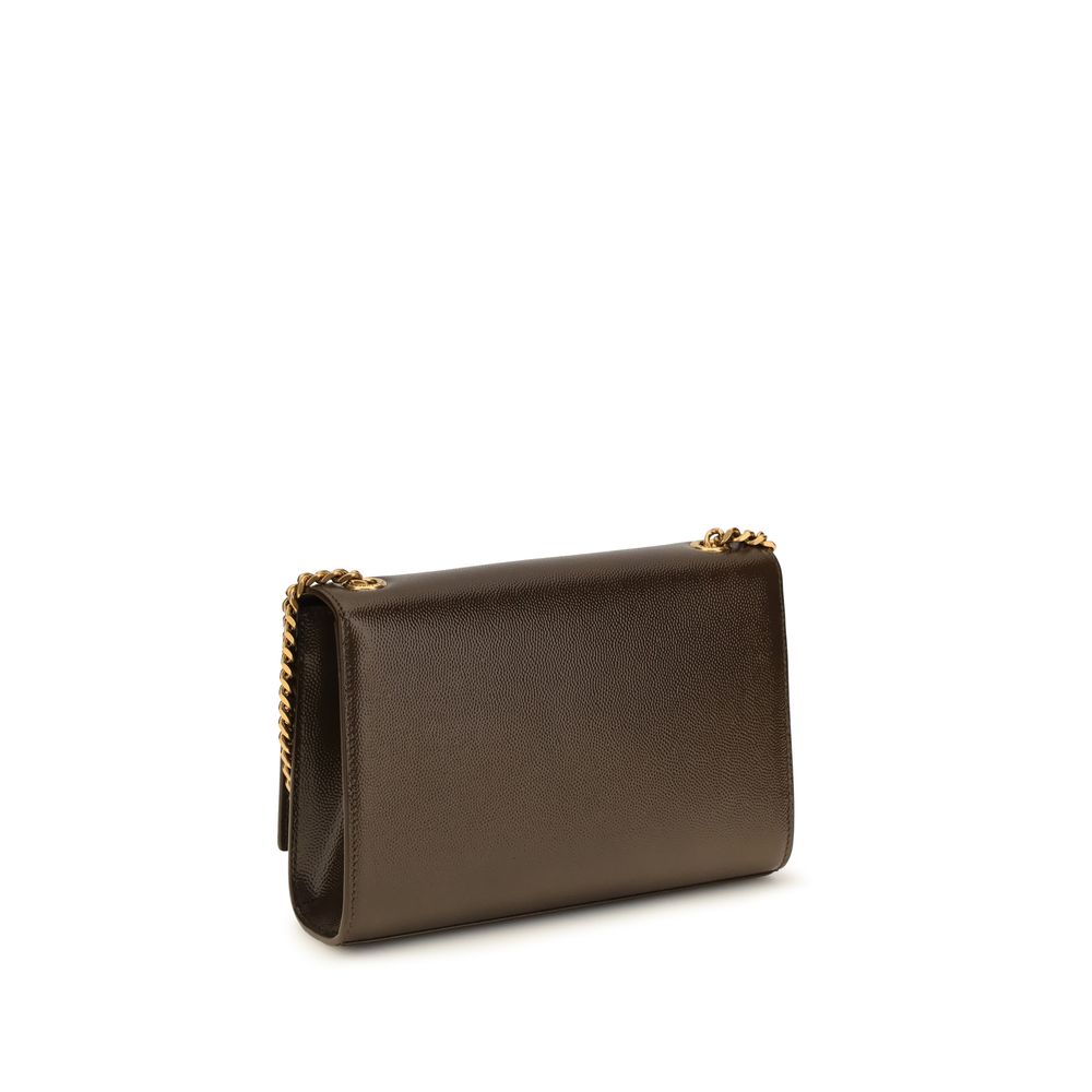 Saint Laurent Brown Calf Leather Bos Taurus Shoulder Bag - immagine 3