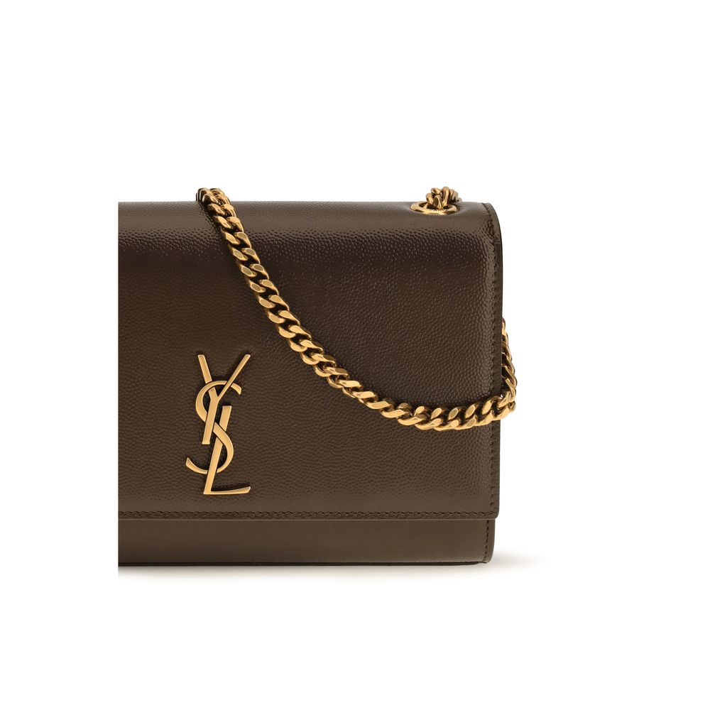 Saint Laurent Brown Calf Leather Bos Taurus Shoulder Bag - immagine 4