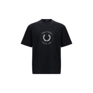 Fred Perry Black Cotton T-Shirt