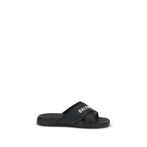 Balenciaga Black Rubber Sandals