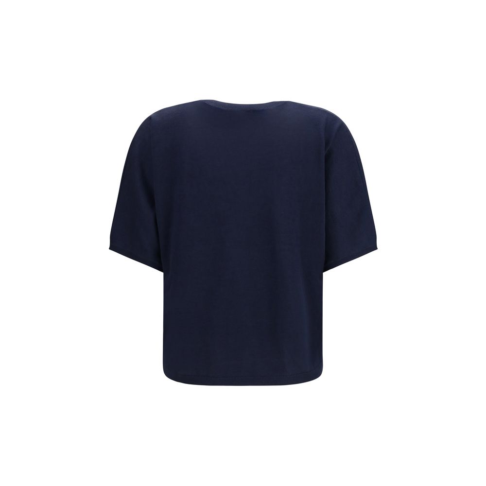 Brunello Cucinelli Blue Cashmere Sleeveles Sweater - immagine 2