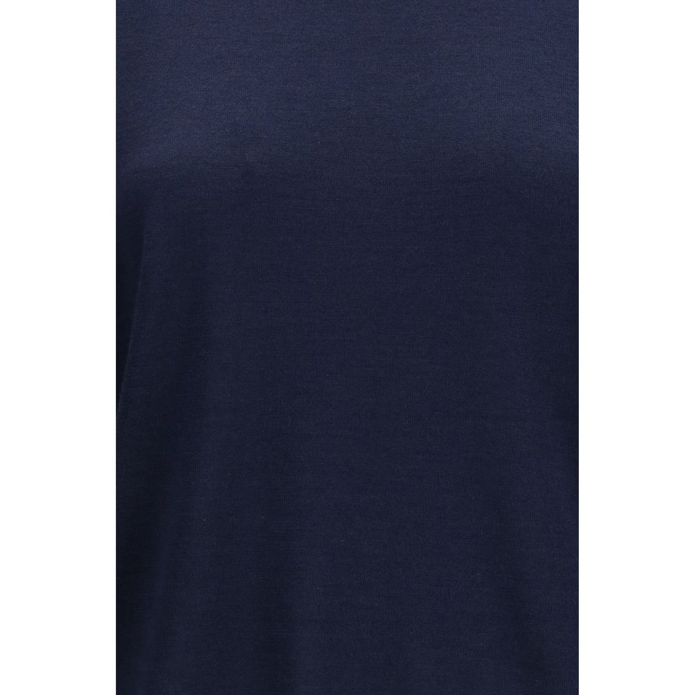 Brunello Cucinelli Blue Cashmere Sleeveles Sweater - immagine 3