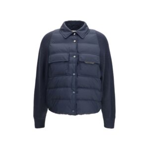 Brunello Cucinelli Blue Polyester Jacket