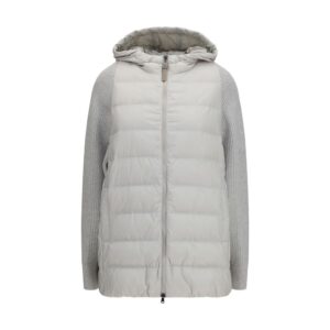 Brunello Cucinelli Gray Polyester Full-Length Jacket