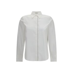 Brunello Cucinelli White Cotton Dress Shirt