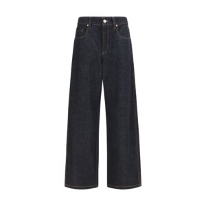 Brunello Cucinelli Blue Cotton Straight-Leg Jeans