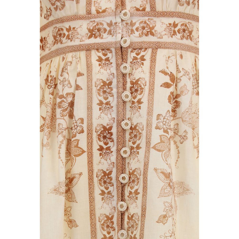 Zimmermann Beige Linen Casual Dress - immagine 3