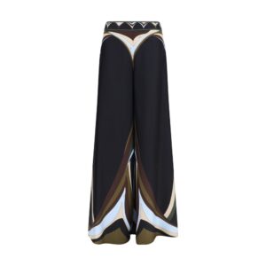 Emilio Pucci Black Silk Flared Pants