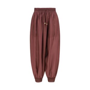 Zimmermann Bordeaux Silk Casual Pants