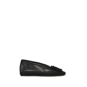 Ganni Black Polyethylene Ballet Flats