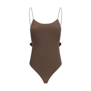 Jacquemus Brown Polyamide One-Piece Swimsuit