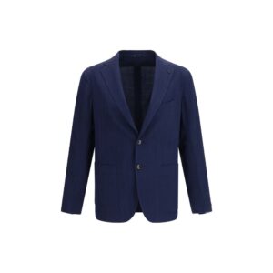Tagliatore Blue Wool Oves Aries Blazer
