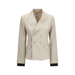Max Mara Beige Wool Oves Aries Blazer