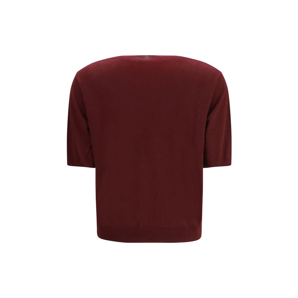 Max Mara Bordeaux Wool Oves Aries T-Shirt - immagine 2