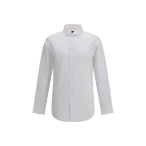 Hugo Boss Black White Cotton Dress Shirt