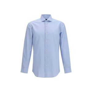 Hugo Boss Black Blue Cotton Dress Shirt