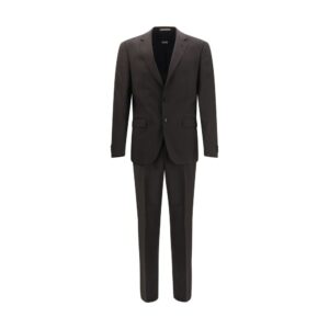 Hugo Boss Black Gray Wool Oves Aries Two-Piece Suit