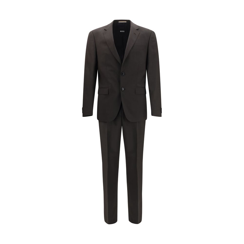 Hugo Boss Black Gray Wool Oves Aries Two-Piece Suit