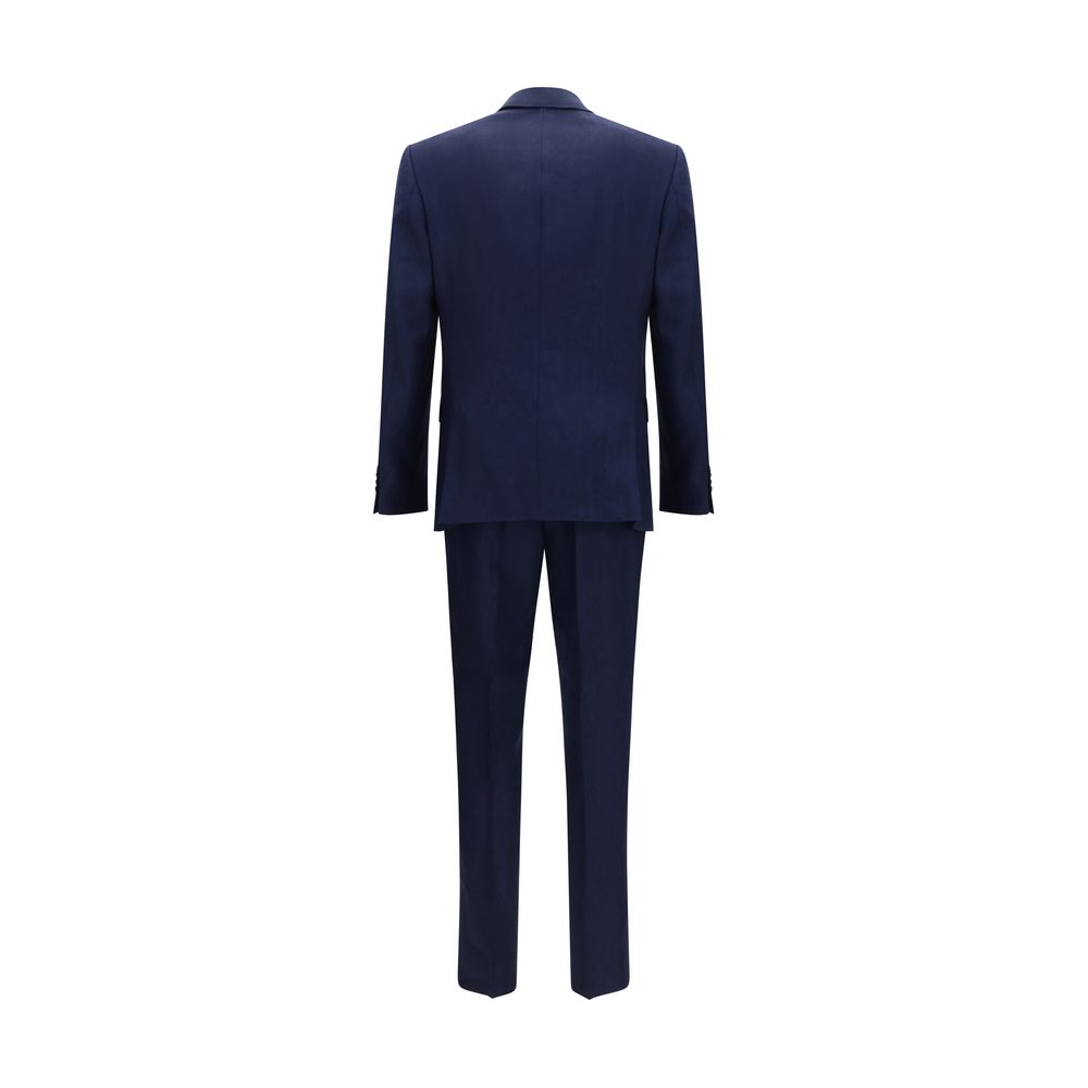 Hugo Boss Black Blue Linen Two-Piece Suit - immagine 2
