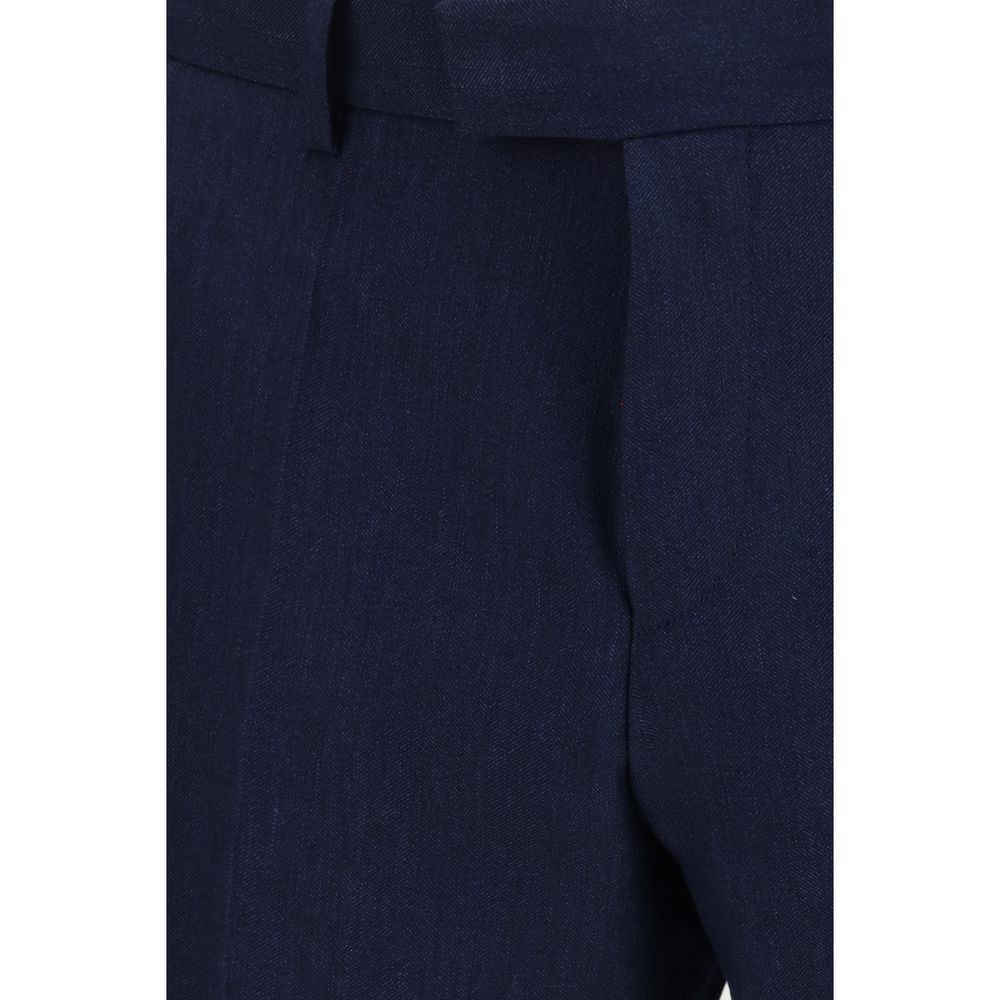 Hugo Boss Black Blue Linen Two-Piece Suit - immagine 3