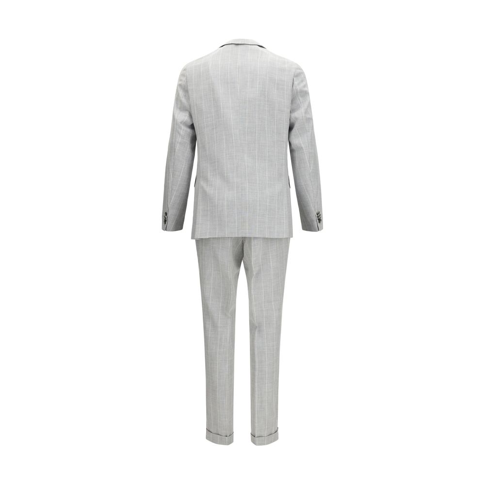 Hugo Boss Black Gray Cotton Two-Piece Suit - immagine 2