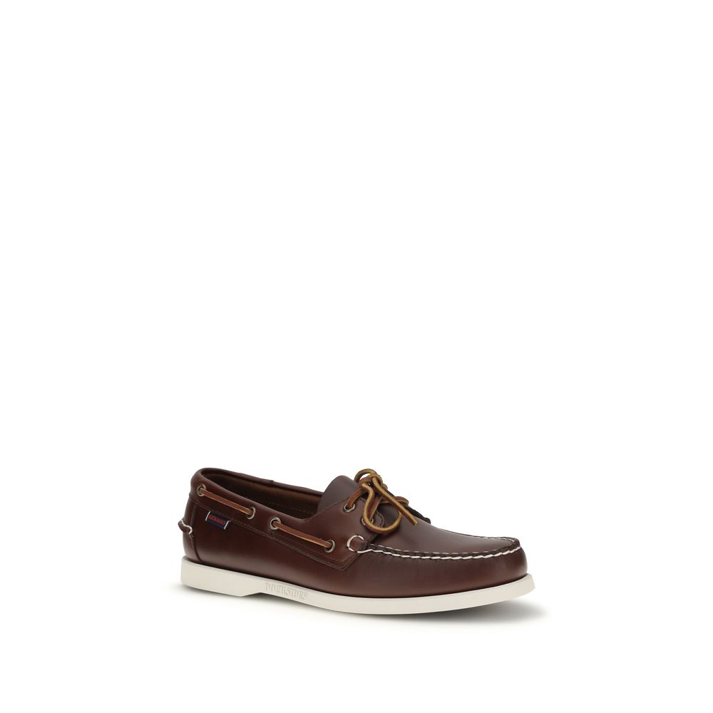 Sebago Brown Calf Leather Bos Taurus Slip-On Loafers - immagine 2