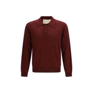 Valentino Bordeaux Wool Oves Aries Polo Shirt