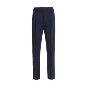 PT Torino Blue Wool Oves Aries Casual Pants