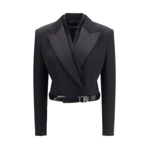 Dolce & Gabbana Black Wool Oves Aries Jacket