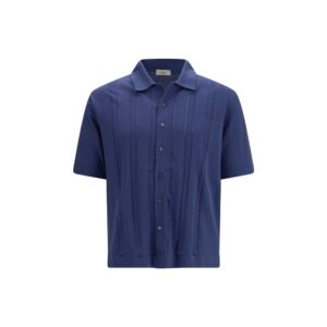Piacenza Cashmere Blue Cotton Polo Shirt