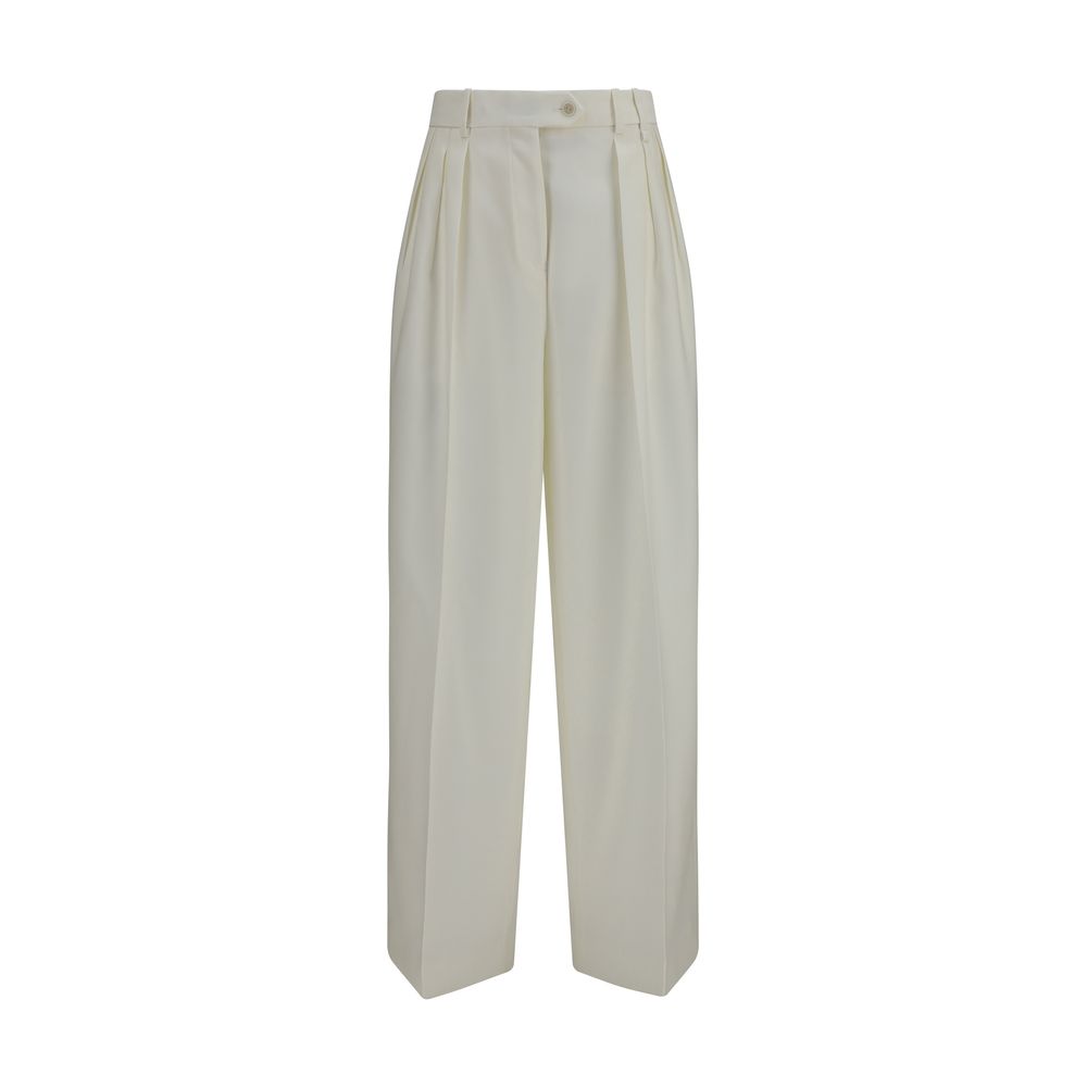 Calvin Klein White Wool Oves Aries Casual Pants