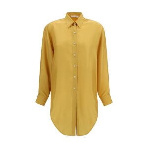 Umit Benan Gold Silk Shirt