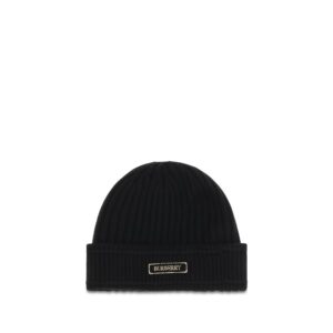 Burberry Black Wool Oves Aries Beanie