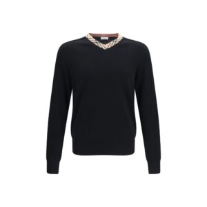 Burberry Black Wool Oves Aries Sweatshirt