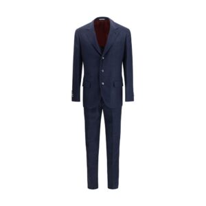 Brunello Cucinelli Blue Wool Oves Aries Two-Piece Suit