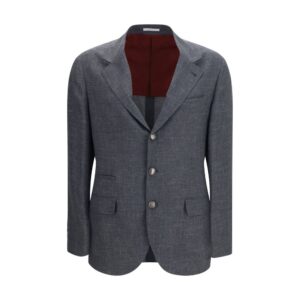 Brunello Cucinelli Gray Wool Oves Aries Blazer