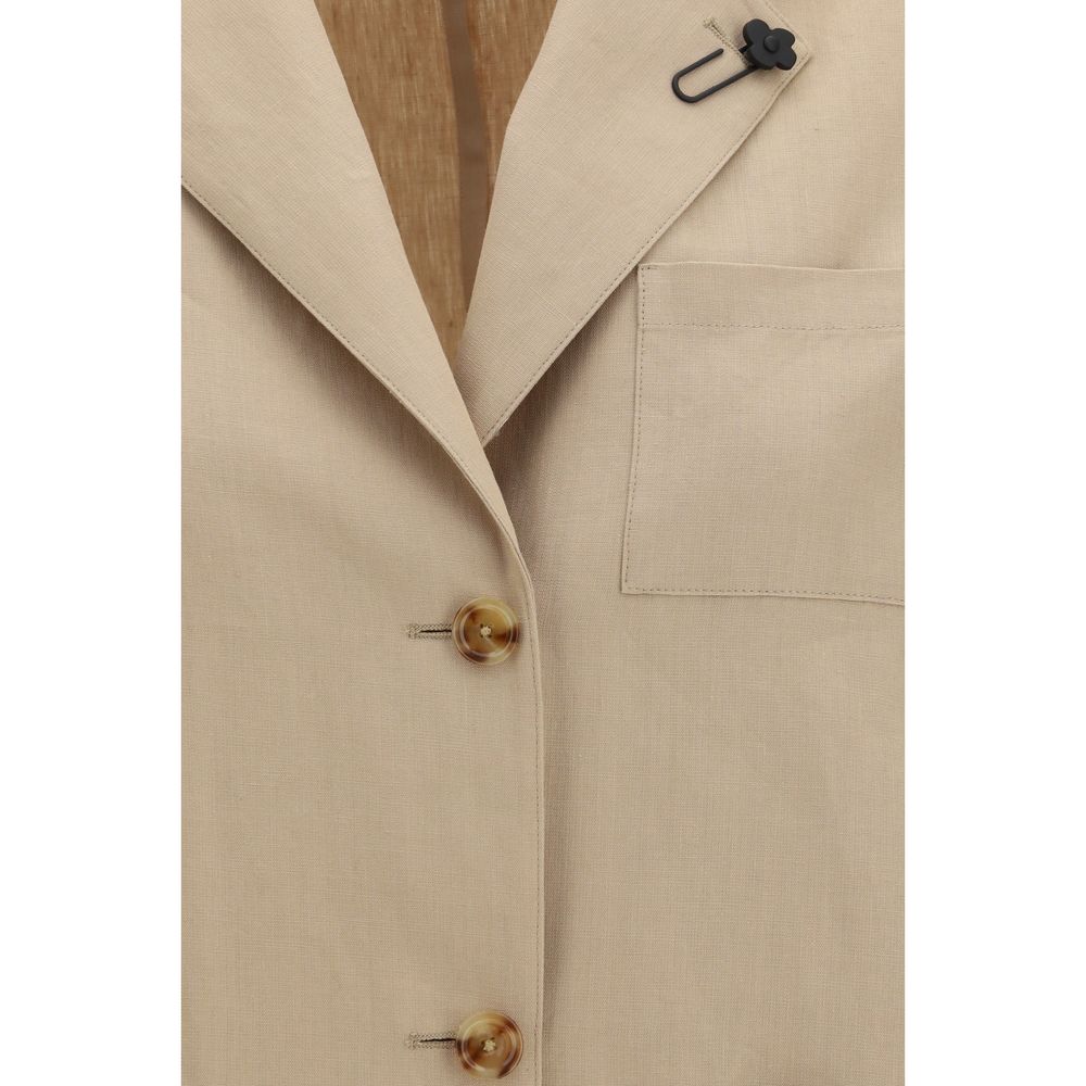 Lardini Beige Wool Oves Aries Full-Length Jacket - immagine 3