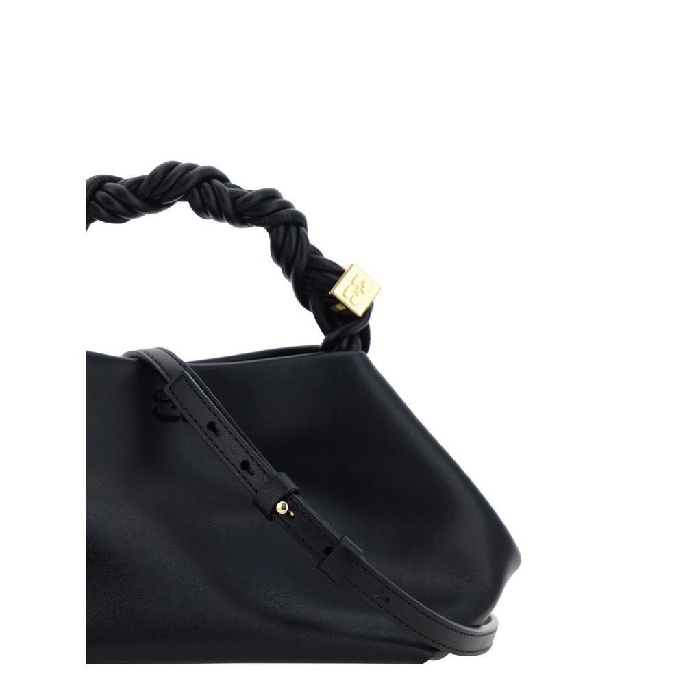 Ganni Black Calf Leather Bos Taurus Handbag - immagine 4