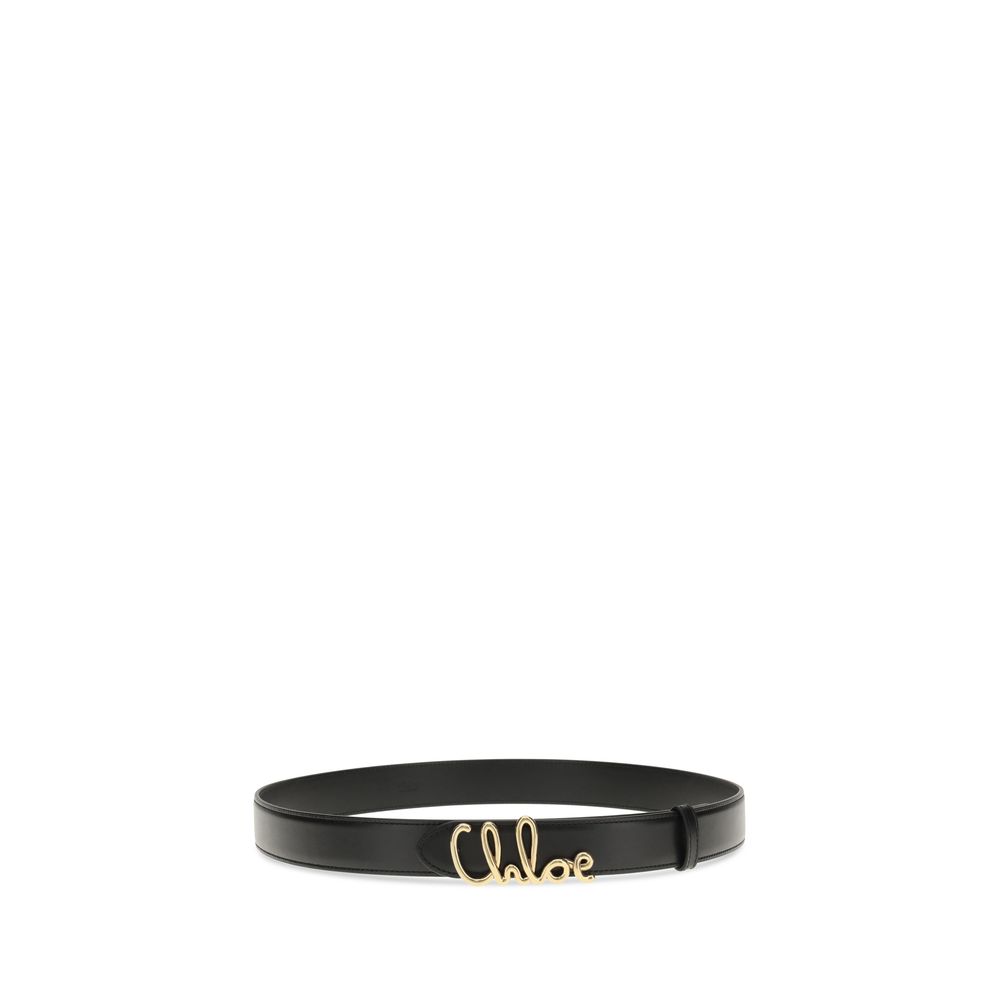 Chloé Black Calf Leather Bos Taurus Belt - immagine 2