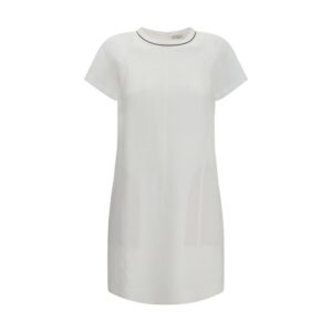 Brunello Cucinelli White Viscose Casual Dress