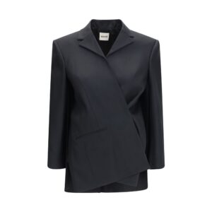 Khaite Black Wool Oves Aries Full-Length Jacket