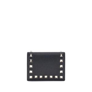 Valentino Garavani Black Calf Leather Bos Taurus Wallet