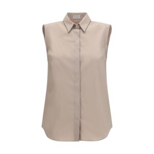 Brunello Cucinelli Beige Cotton Shirt